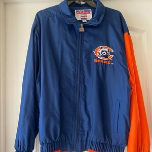 Vintage Chicago Bears Game Day First Pick Zip Up Medium Windbreaker Jacket